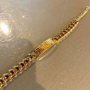 Gold Chain Bracelet with Ombré Gems